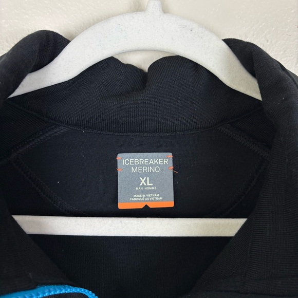 Icebreaker 1/4 Zip Pullover Men’s Size XL 100% Wool With Arm Pocket - Picture 6 of 8